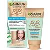 Garnier Skin Active BB Cream, per pelli miste o grasse, con SPF 25, acido ialuronico, estratto di aloe vera e pigmenti minerali, corregge e illumina la pelle, colore chiaro, 50 ml (confezione da 1)]