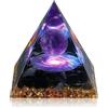 SODIAL Piramide di Orgone, Curativo di Orgonite, Ametista e Ossidiana pe9756