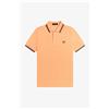Fred Perry 🔵Fred Perry Polo M3600 82b Pesca / Blu Navy / Blu Navy Uomo New SS26
