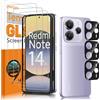 3 Pezzi Vetro Temperato per Xiaomi Redmi Note 13 4G / Redmi Note 13 Pro (4G/5G)