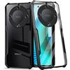 Does not apply Cover per Honor Magic 6 Lite 5G, Bordo Silicone TPU + Trasparente Rigida PC Schi