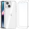 Cover per Iphone XS Max Silicone Ultra Sottile Nero 2 × Vetro Temperato Pellicol
