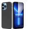 Cover per Iphone XS Max Silicone Ultra Sottile Nero 2 × Vetro Temperato Pellicol