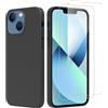 Cover per Iphone XS Max Silicone Ultra Sottile Nero 2 × Vetro Temperato Pellicol