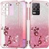 Cover per Realme 8 5G Trasparente Silicone Effetto Glitter, Lusso Brillantini Cu