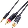 Cavo Audio Adattatore Da Aux 3,5 a 2 RCA per Amplificatori, Casse Attive, Con Co