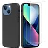 Cover per Iphone XS Max Silicone Ultra Sottile Nero 2 × Vetro Temperato Pellicol