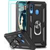 Cover per Samsung Galaxy A40 [2 Pezzi Di Schermo in Vetro Temperato] Anello Di S