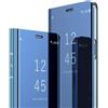 Clear View Standing Galaxy S8 plus Custodia Smart Luxury Mirror Pelle Leather Ma