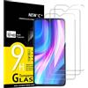 3 Pezzi, Vetro Temperato per Xiaomi Redmi Note 8 Pro, Redmi 9, Pellicola Prottet