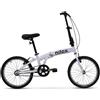 Nilox, Bike X0, Bici Pieghevole, Facile da Trasportare, Design Moderno, con Telaio Opaco in Acciaio, Bicicletta Leggera, 12 kg di Peso, con Cerchi in Alluminio da 20, Bianca