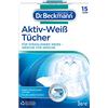 Dr. Beckmann Salviette solide, bianche attive | bianco brillante ad ogni bucato | anti-ingrigimento | 15 panni