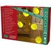 Konstsmide catena luminosa decorativa a LED, neongrüne carta lanterne, 12 diodi a luce bianca calda, 24 V trasformatore interno, cavo trasparente 3191 - 903