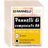 25 X A4 Compensato Pannelli Legno Betulla 3Mm | Pannelli Compensato 300 X 210 X