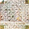 60 Pz Stencil per Pittura Riutilizzabile, Stencil Decorativi per Pareti Muro Leg