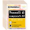 30 X A3 Compensato Pannelli Legno Betulla 3Mm | Pannelli Compensato 420 X 300 X