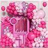 Kit Arco Palloncini Rosa, 120 Pezzi Kit Ghirlanda Palloncini Fucsia Rosa Caldo p