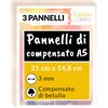 25 X A4 Compensato Pannelli Legno Betulla 3Mm | Pannelli Compensato 300 X 210 X