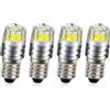 Guangzhou Ruixin Lighting Technology Co. Ruiandsion 4 lampadine LED E10 da 6 V COB 2 W, ricambio per torcia, luci