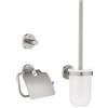 GROHE Quickfix Start, Set Accessori Da Bagno 3 in 1 Portarotolo Con Coperchio, S