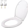 Sedile WC Copriwater Universale, Chiusura Ammortizzata Tavoletta WC Con Sgancio