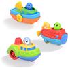 Dickie Toys ABC - Giocattolo acquatico Ocean Team - uno di tre diverse barche giocattolo con figura animale, 14 cm, a partire dai 12 mesi, giocattolo galleggiante per neonati e bambini a partire da 1