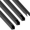 Cablecoach Habengut | Canalina per cavi (con foro di montaggio sul fondo) 40 x 40 mm in PVC, lunghezza 4 m (4 x 1 m di lunghezza), colore nero
