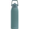 Sigg Borraccia isolata, thermos Shield Therm Flip Morning Blue, bevande gassate, a prova di perdite, lavabile in lavastoviglie, senza BPA, 90% acciaio inossidabile riciclato, blu, 1 l