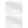 2 pcs Clear Cards Thoort Badge Protector con carabinatore a scomparsa