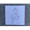 Berthet Ex-Libris Pin-Up Firmato 17 X 17 Cm In Condizioni Perfette