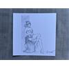 Berthet Ex-Libris Pin-Up Firmato 17 X 17 Cm In Condizioni Perfette