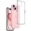 REY Cover in Gel TPU Trasparente per iPhone 15 6,1", Ultra Sottile 0,33 mm, M...
