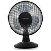 TROTEC Ventilatore da tavolo TVE 11, ventilatore silenzioso, 25 Watt, 2 livelli di ventilazione, oscillazione di 80°, diametro delle pale 23 cm, base stabile e antiribaltamento, nero