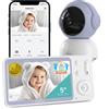 BOIFUN 2K Baby Monitor WiFi con Display 5", Controllo Doppio App e Monitor, A...