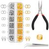 flintronic 1160 Pcs Anelli Aperti di Salto, Anellini Portachiavi 4/5/6/8/10mm...