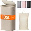 Lifewit Cesto Portabiancheria, Cesta Panni Sporchi con coperchio, Laundry Bas...