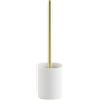 Douceur d'Intérieur, Scopino WC Ø 10,2 x 36,5 cm Aquamarbre Bianco/Oro, Polir...