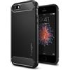 Spigen Cover Rugged Armor Compatibile con iPhone 5S/5/SE 2016 Nero