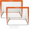 SONGMICS Set di 2 gabbie da calcio per bambini, pieghevole, rete da calcio, m...
