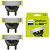 Philips OneBlade QP430/60 Testine originali a 360 lame, compatibili con tutt...