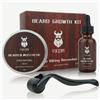INVJOY Derma Roller Kit per la crescita della barba, Dermaroller con 540 aghi, olio...