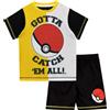 Pokémon Pigiama a Maniche Corta per Ragazzi Pokeball Nero 78 Anni