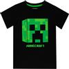 Minecraft Maglietta Maniche Corta per Ragazzi Creeper Nero 78 Anni