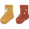 Sterntaler Calzini per gattonare in ABS, confezione doppia, marrone dorato, 1...