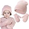 tyokas Cuffietta Neonato Cappello Invernale da Bambino Set Guanti per Bambini Cappel...