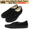 Vans Authentic Classic Canvas nero nero VN0EE3BKA taglia uomo