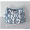 Fatto a mano Borsa granny, borsa uncinetto, borsa donna, estate, borsa fatta a mano, salvia