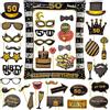 AIBAOBAO Cornice per foto compleanno, Set di oggetti scena, Photo Booth Acces...