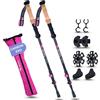Alpteq® Bastoni da trekking telescopici in carbonio e alluminio con impugnatu...