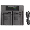 No Caricabatterie Doppio -1000 -2000 -3000 per Console Portatile Gamepad -116934